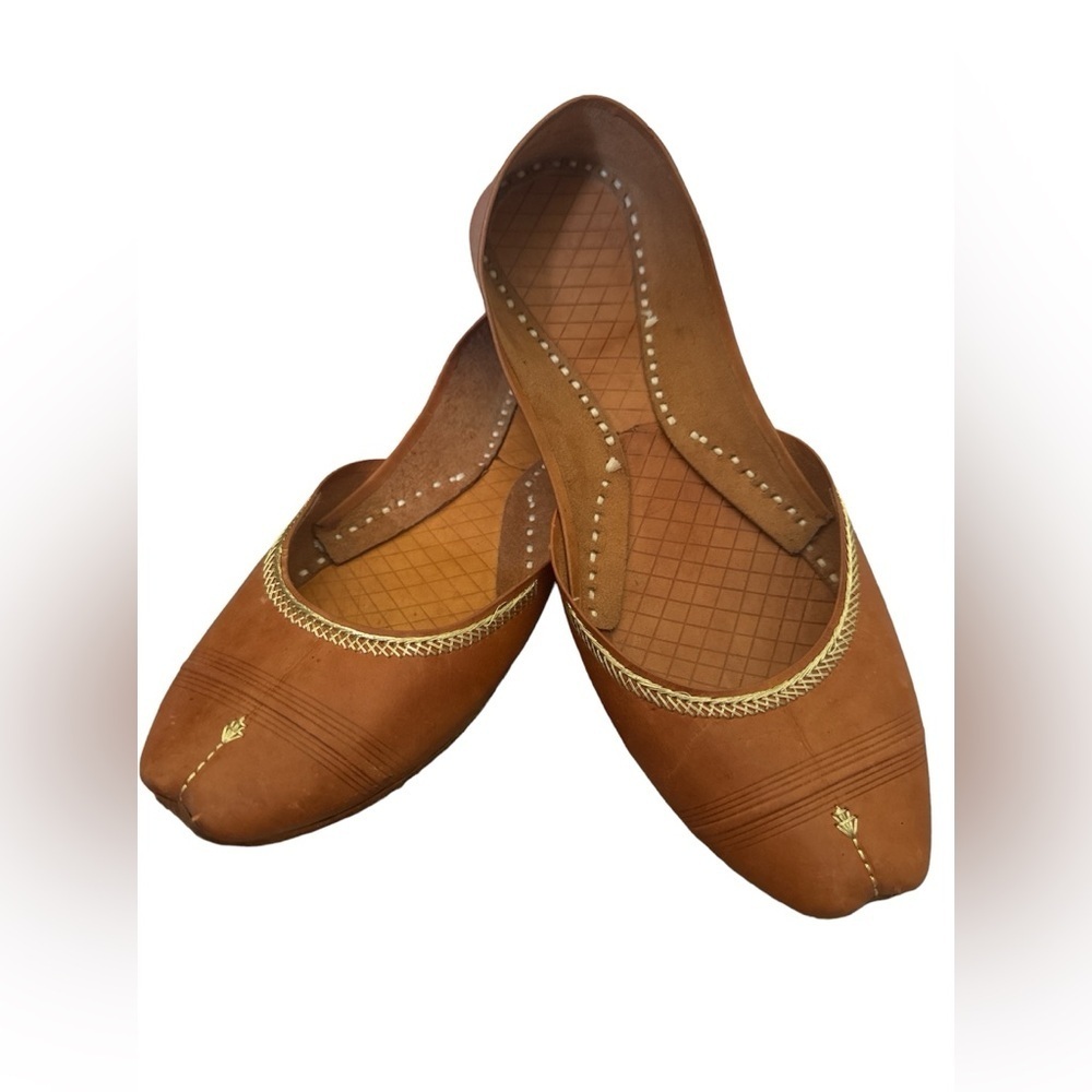 Women Shoes Leather Handmade Indian Loafers Flats US 6.5